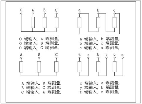 變壓器的幾種常用檢測(cè)接線方式 變壓器的幾種常用檢測(cè)接線方式
